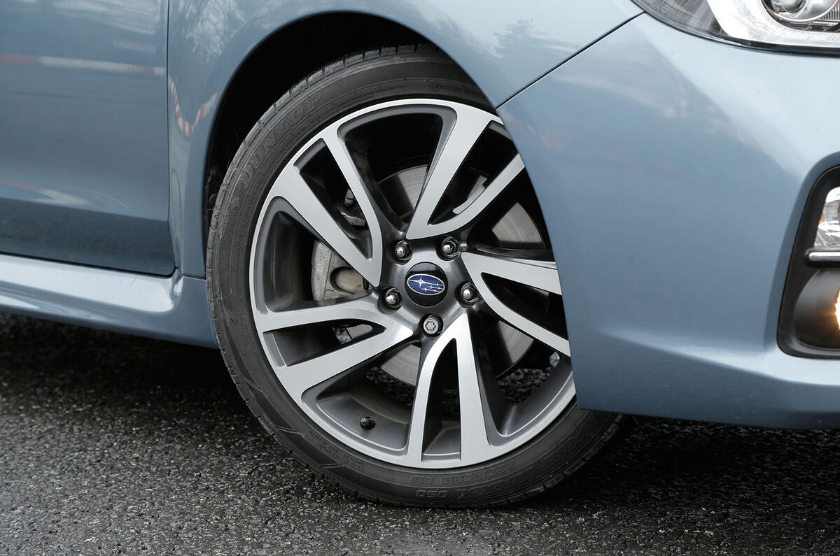 The Subaru Levorg comes with daimond cut alloys