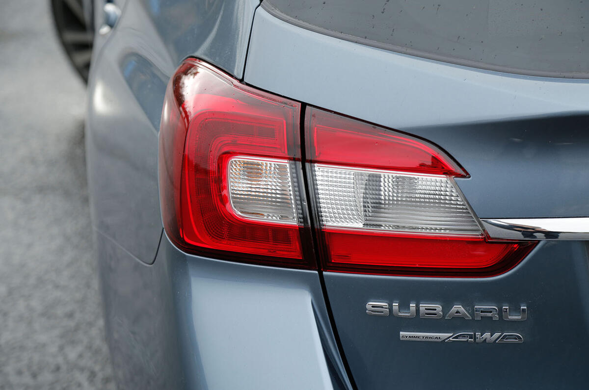 The rear lights give the back a muscular present on the Subaru Levorg