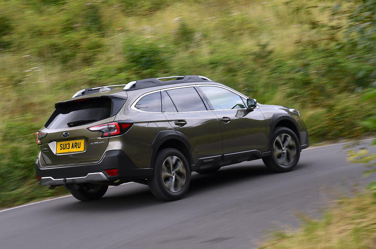 subaru outback review 2023 03 cornering rear subaru outback review 2023 03 cornering rear