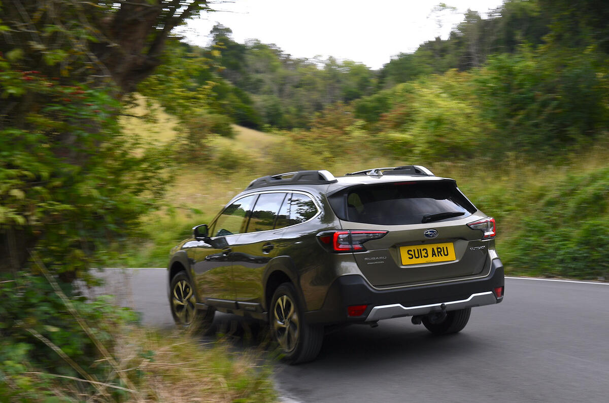 subaru outback review 2023 05 cornering rear subaru outback review 2023 05 cornering rear