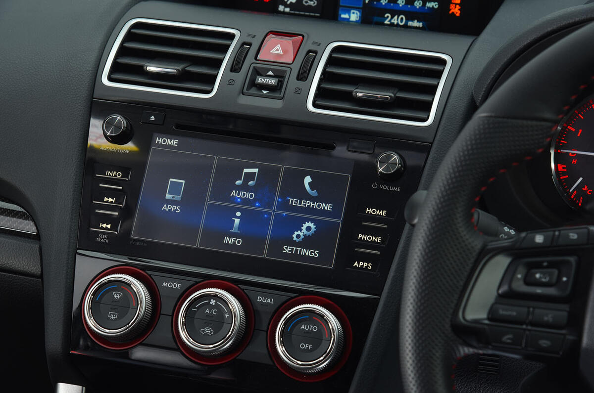 Subaru WRX STI centre console