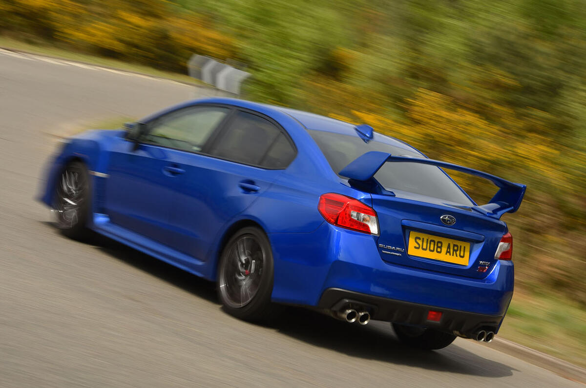 Subaru WRX STI rear cornering