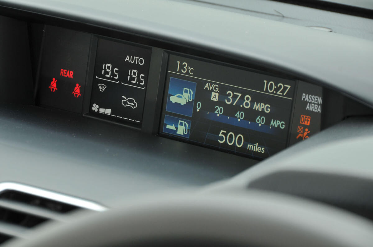Subaru XV information display