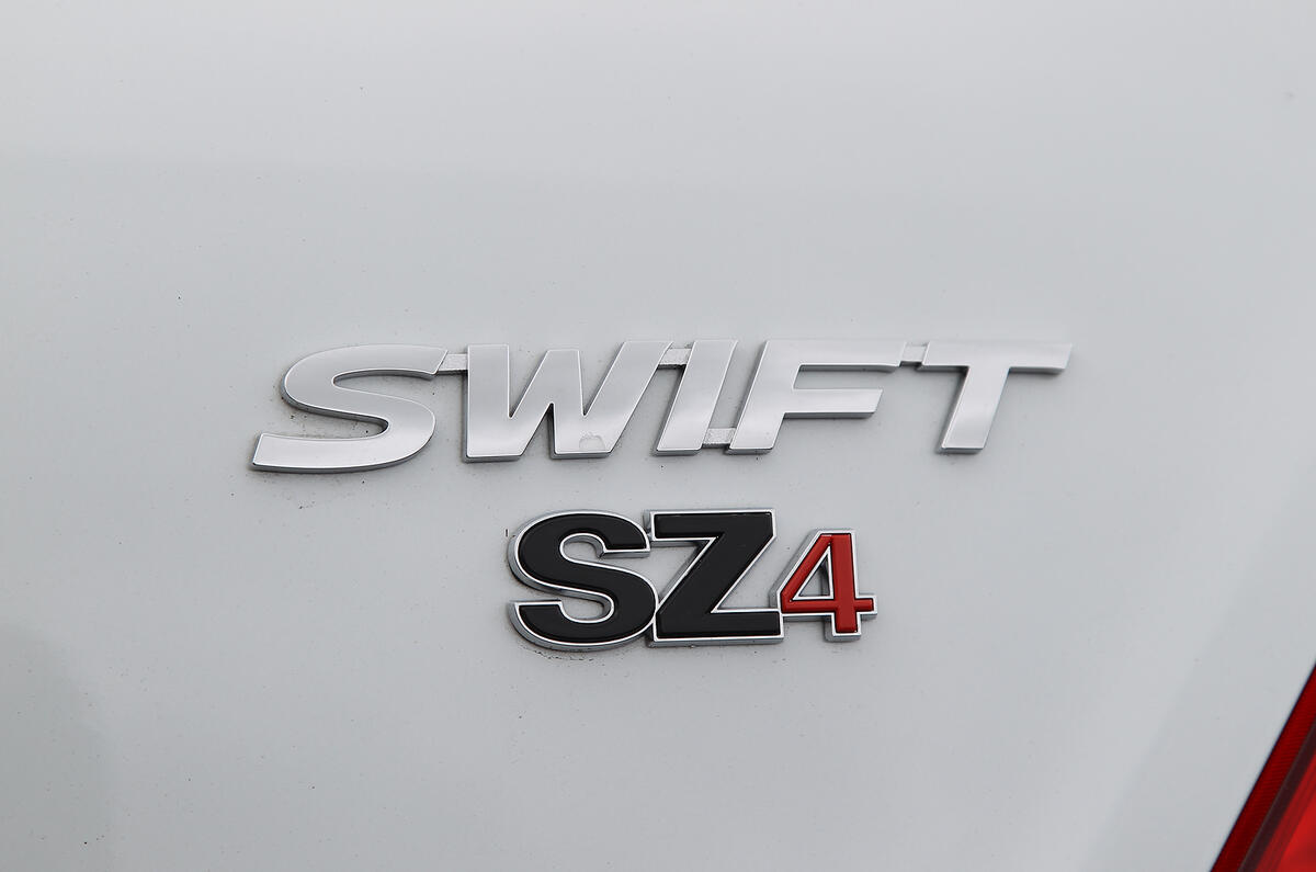 The SZ4 sits at the top of the Swift range, although there's a Sport too Suzuki Swift badging