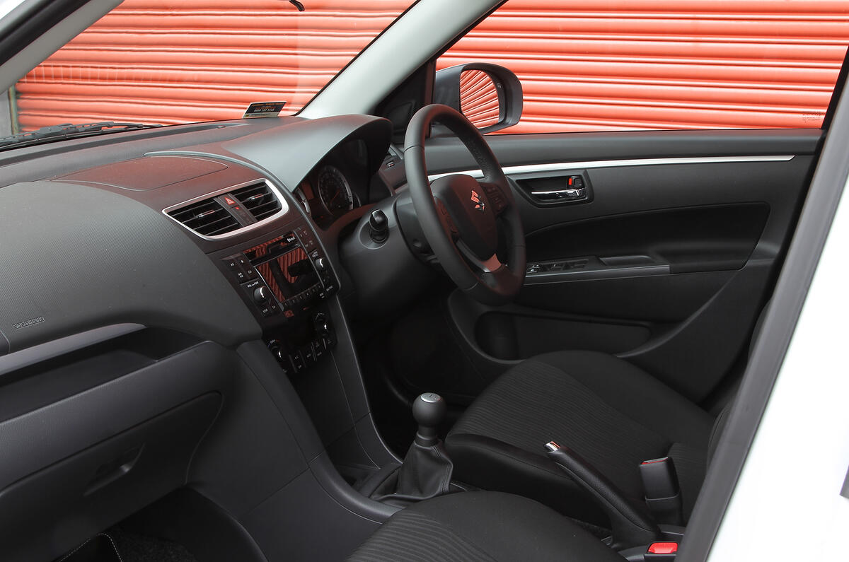 Good for space, supportive seats and a good driving position Suzuki Swift interior