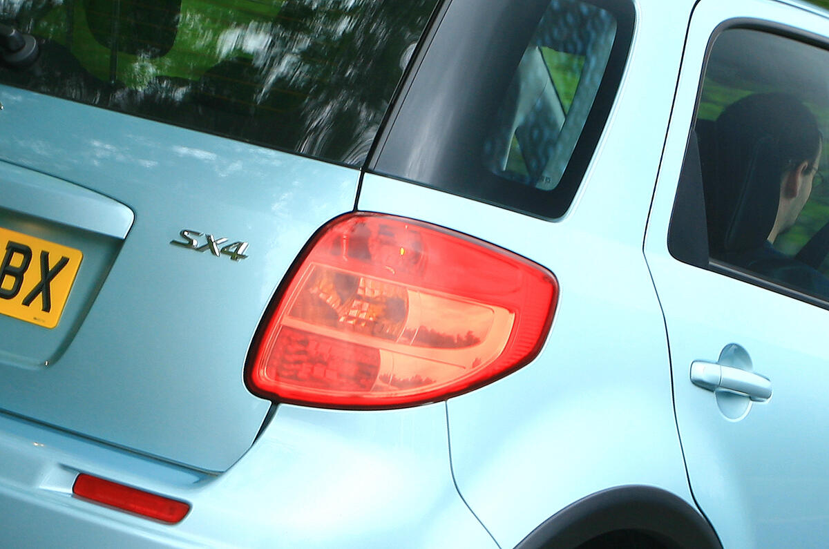 Wraparound rear light clusters are nicely shaped if somewhat non-descript Suzuki SX4 rear lights