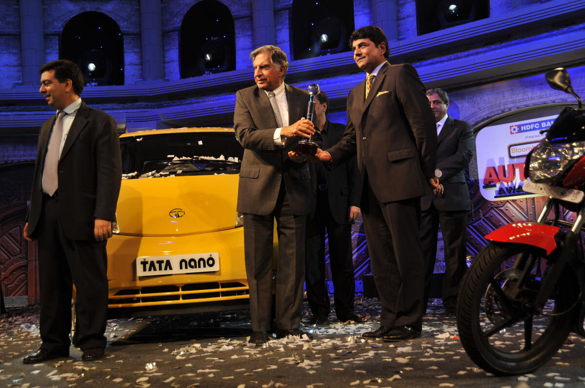 Tata Nano's Autocar India award