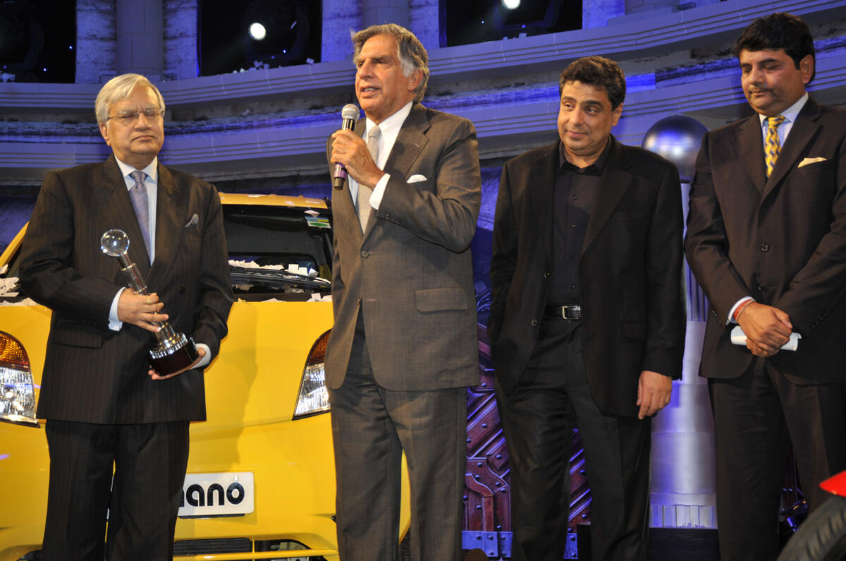 Tata Nano's Autocar India award