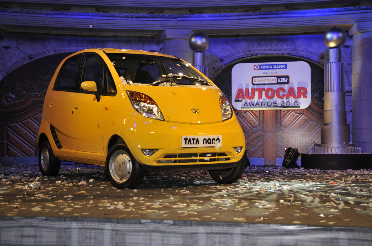 Tata Nano's Autocar India award