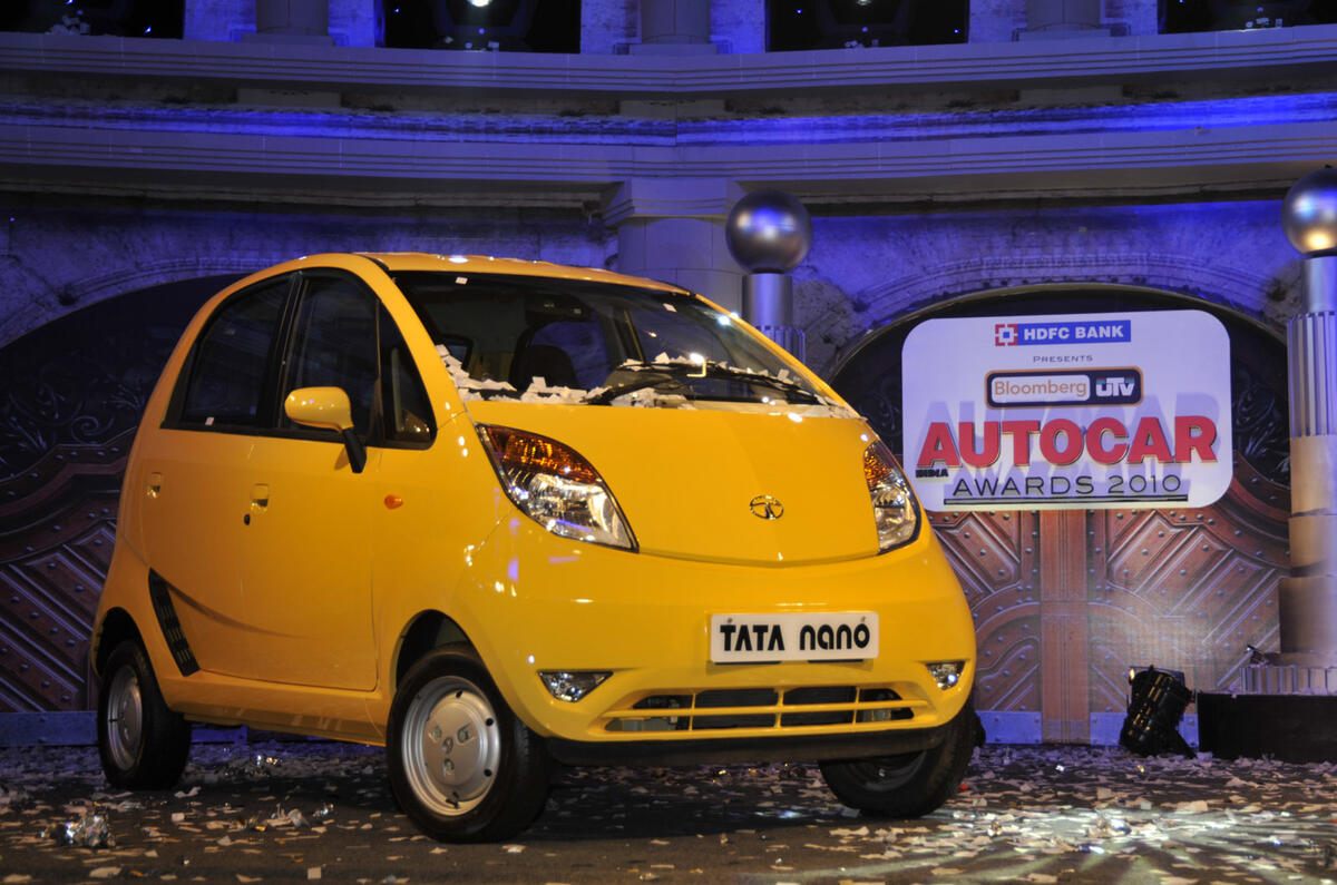 Tata Nano's Autocar India award