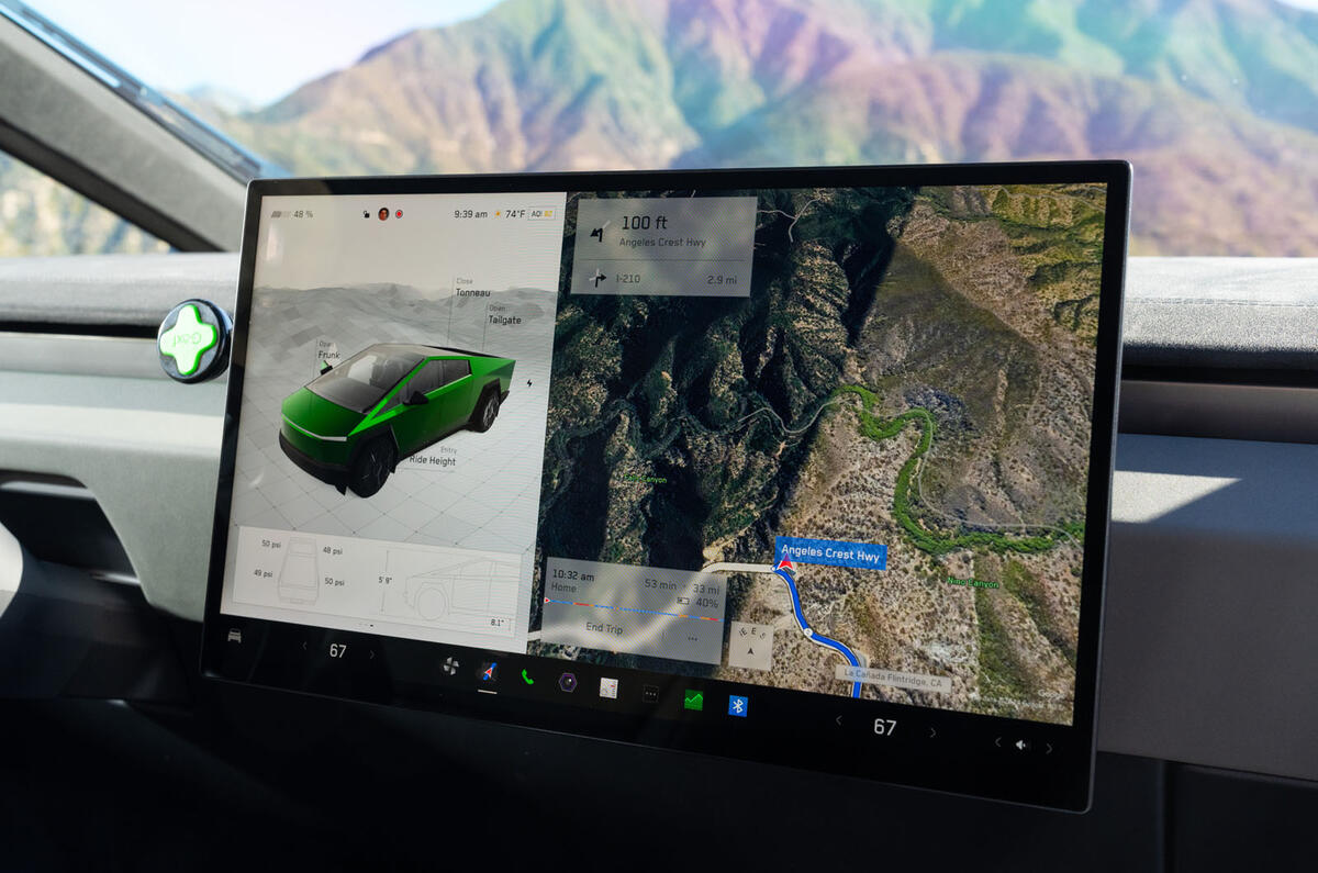 Tesla Cybertruck review 2024 17 screen Tesla Cybertruck review 2024 17 screen