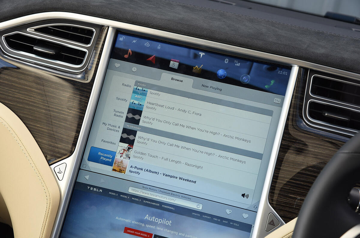 Spotify in the Tesla Model S