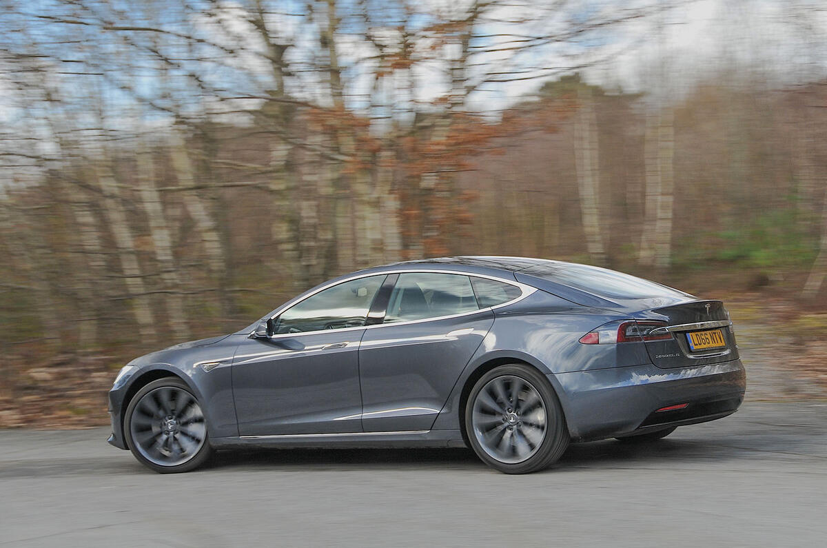Tesla Model S 95d rear cornering