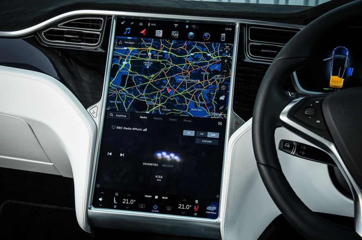 Tesla Model X infotainment system