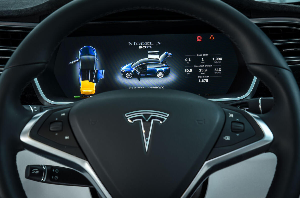 Tesla Model X instrument cluster