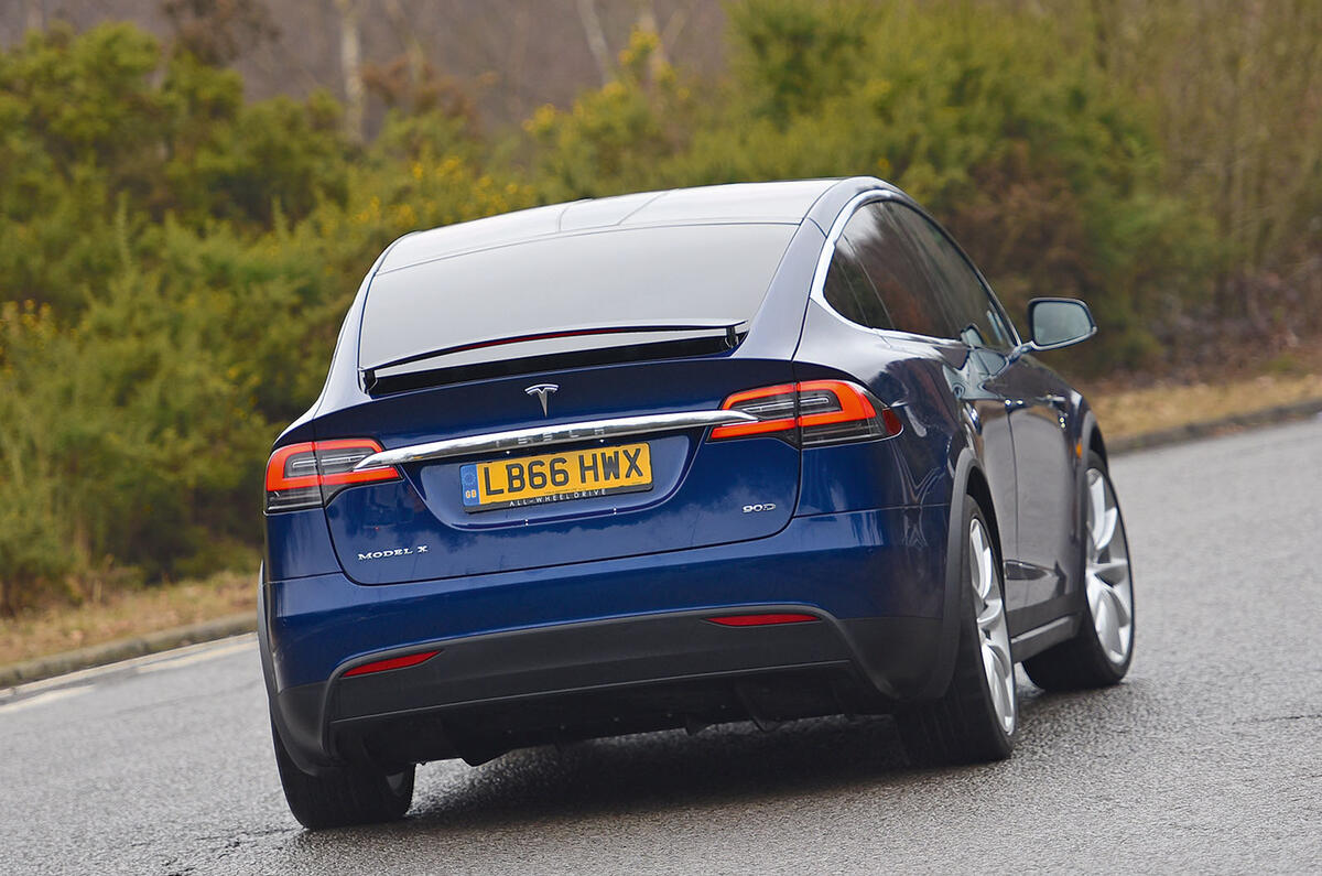 Tesla Model X rear cornering