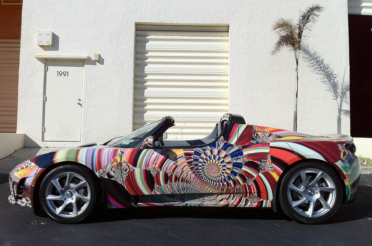 Tesla reveals Roadster art car 