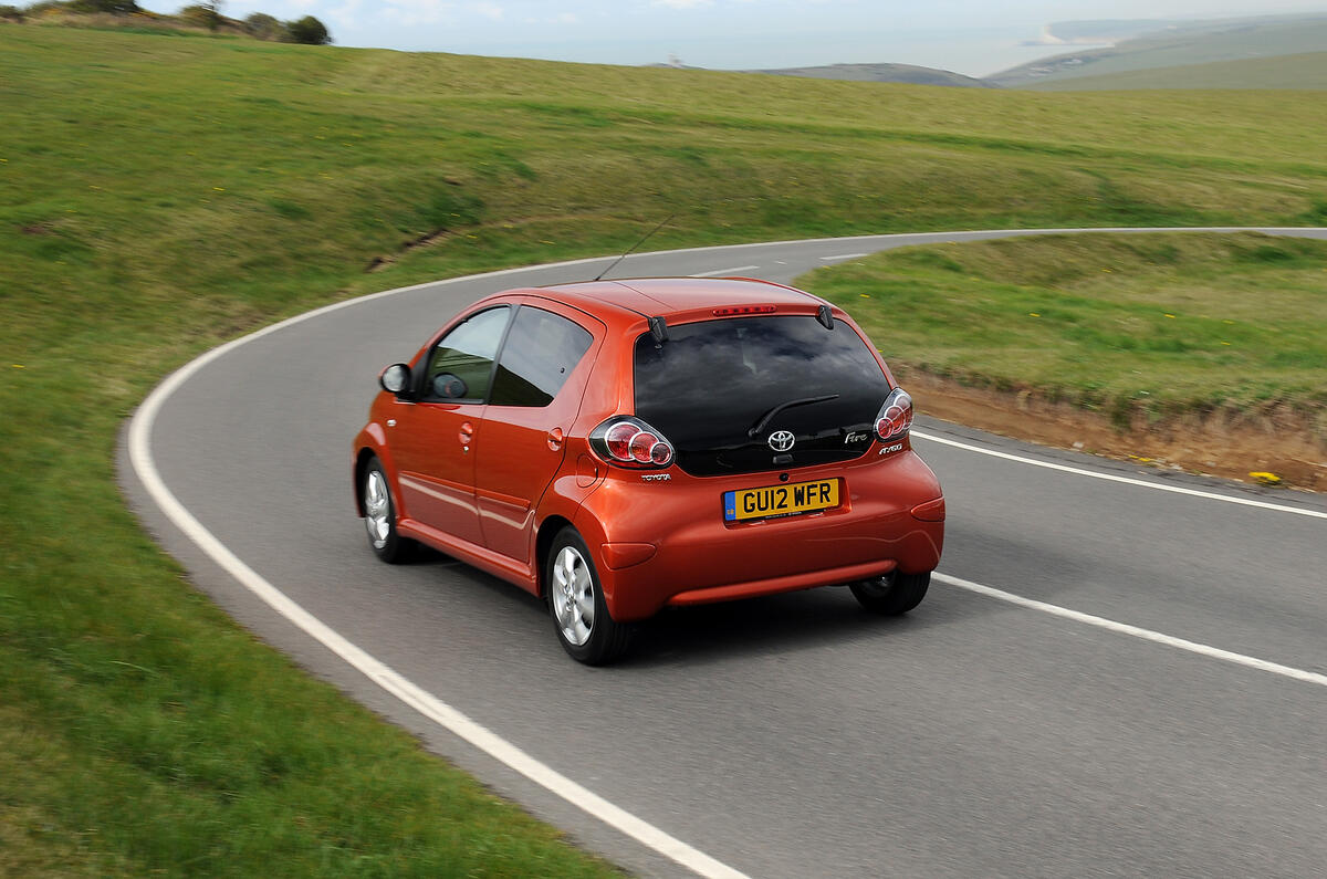 Toyota Aygo rear cornering