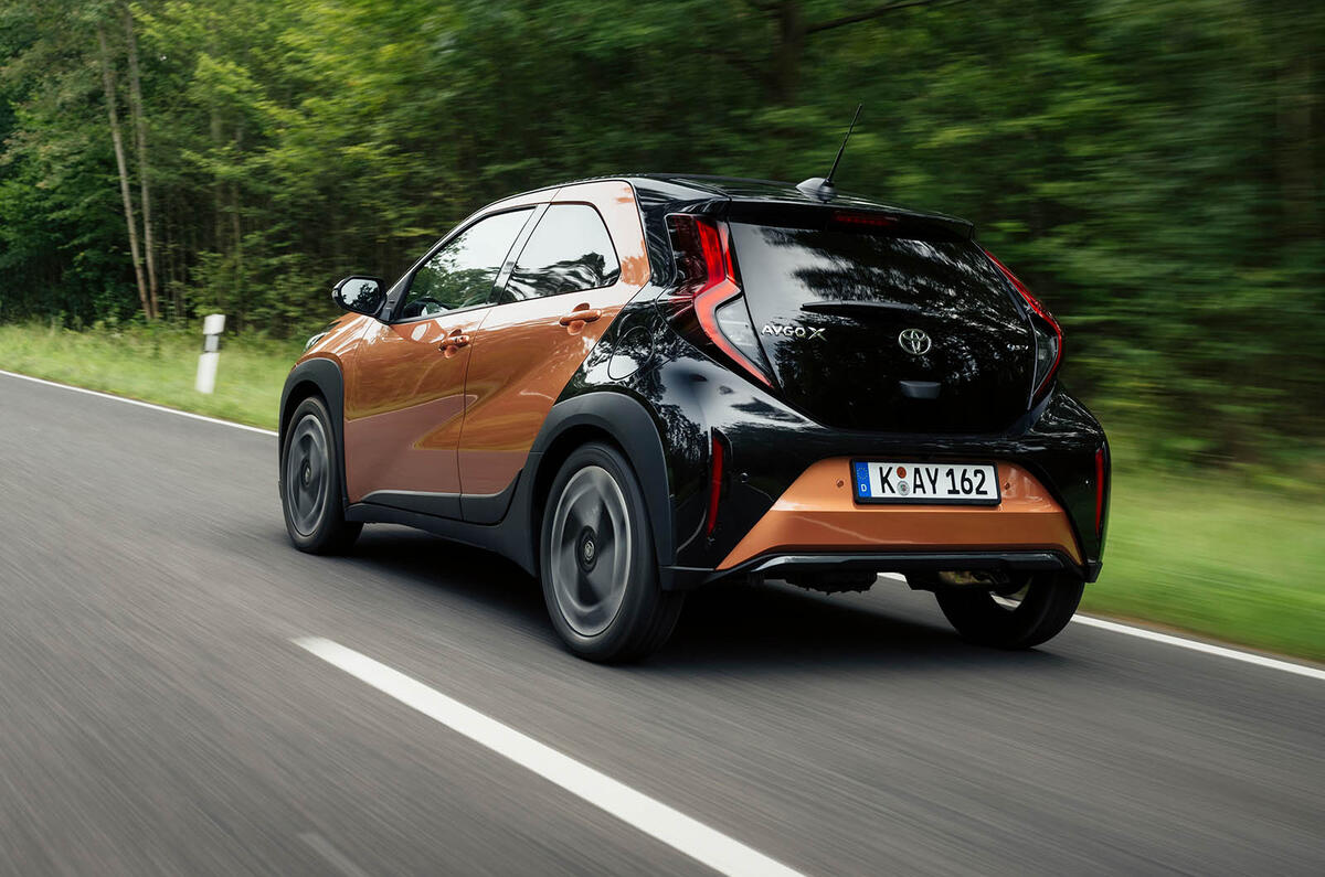 Toyota Aygo X review 2025 003 rear tracking Toyota Aygo X review 2025 003 rear tracking