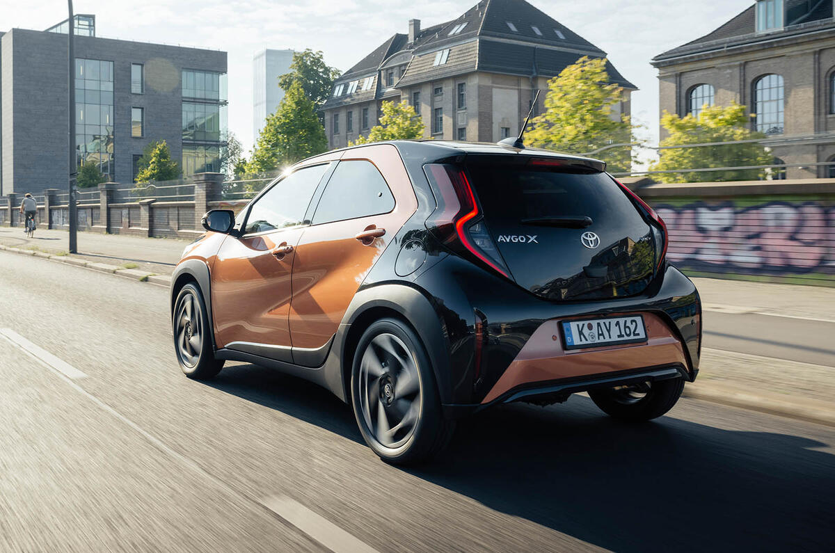 Toyota Aygo X review 2025 009 rear tracking Toyota Aygo X review 2025 009 rear tracking