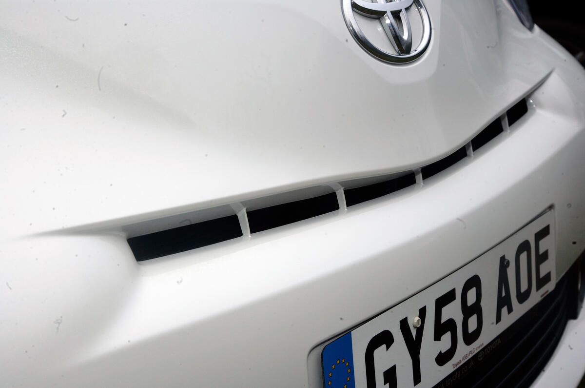 The air intake for the engine bay is surprisingly small Toyota iQ front air intake