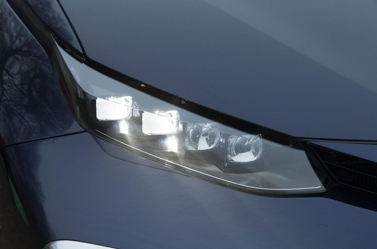 Close-up of the Toyota Mirai headlight