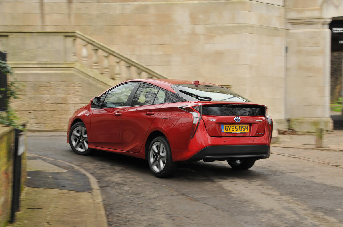 Toyota Prius rear cornering