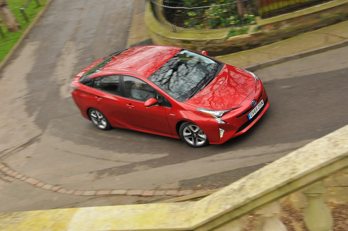 Toyota Prius hard cornering