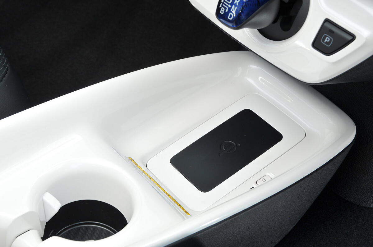 Toyota Prius wireless phone charging port