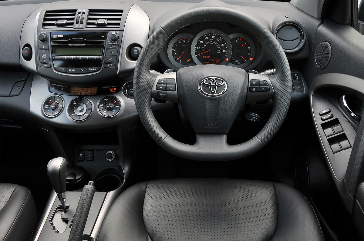 Well placed controls are easy to locate during day and night Toyota RAV4 dashboard