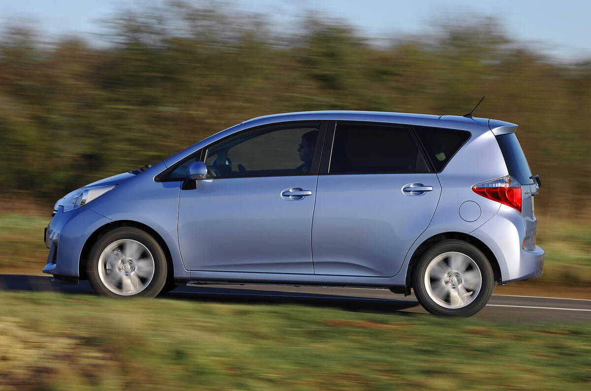 Ride and body control are better than you might expect of a mini-MPV Toyota Verso-S side profile