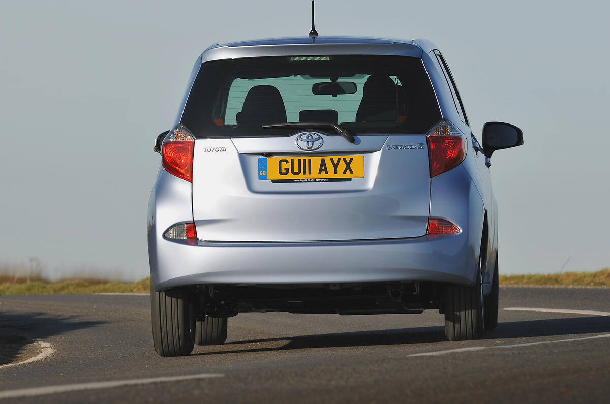 The high-speed ride is good, with the rate of roll kept in check even under hard driving Toyota Verso-S rear cornering