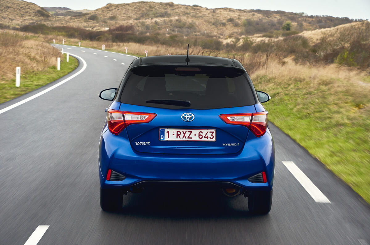 Toyota Yaris Hybrid rear cornering