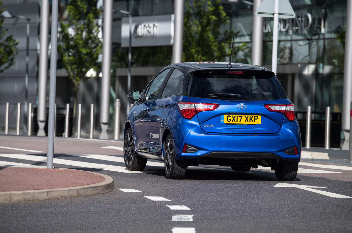 Toyota Yaris rear cornering