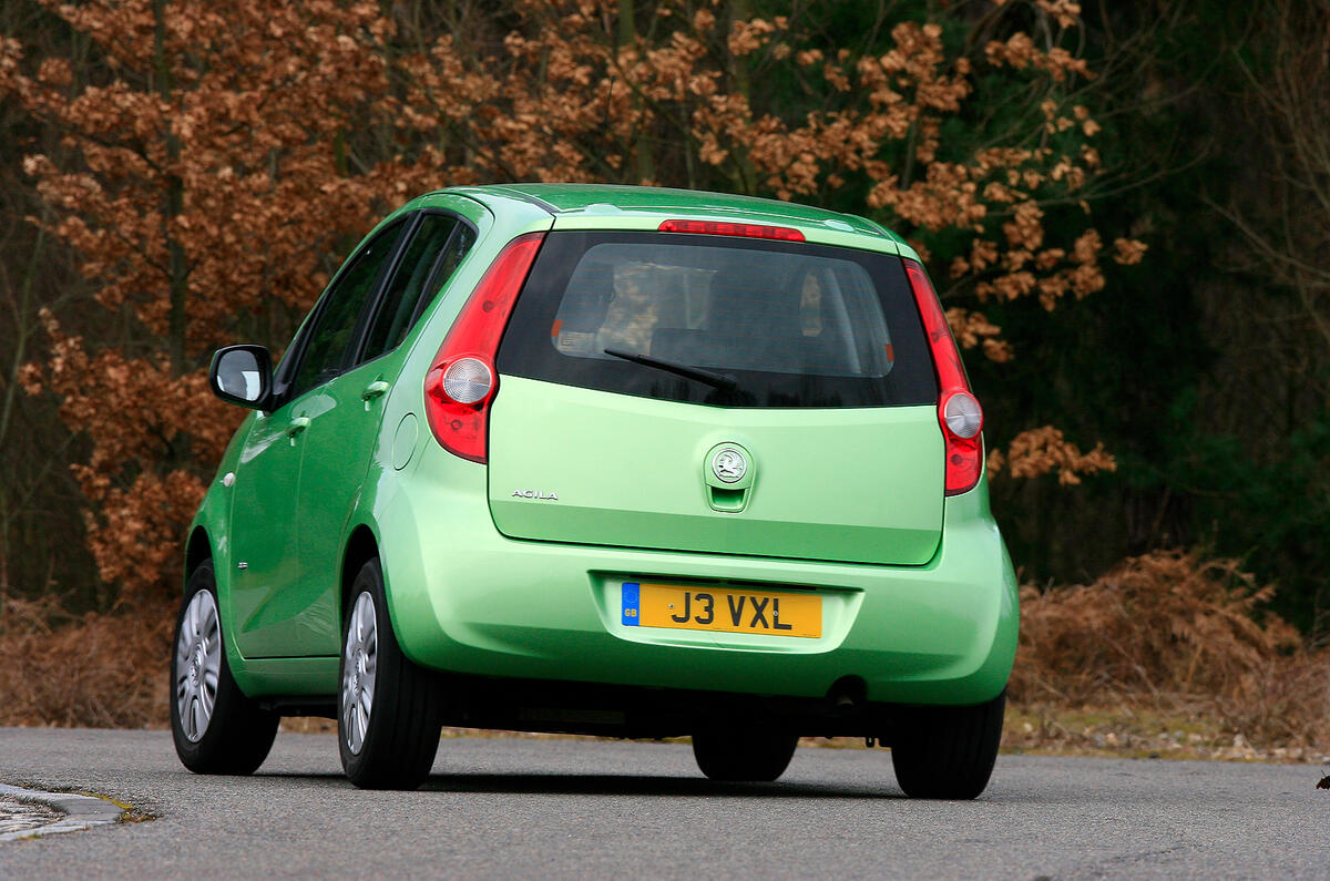 The stability control system is a bit heavy-handed when it cuts in Vauxhall Agila rear cornering