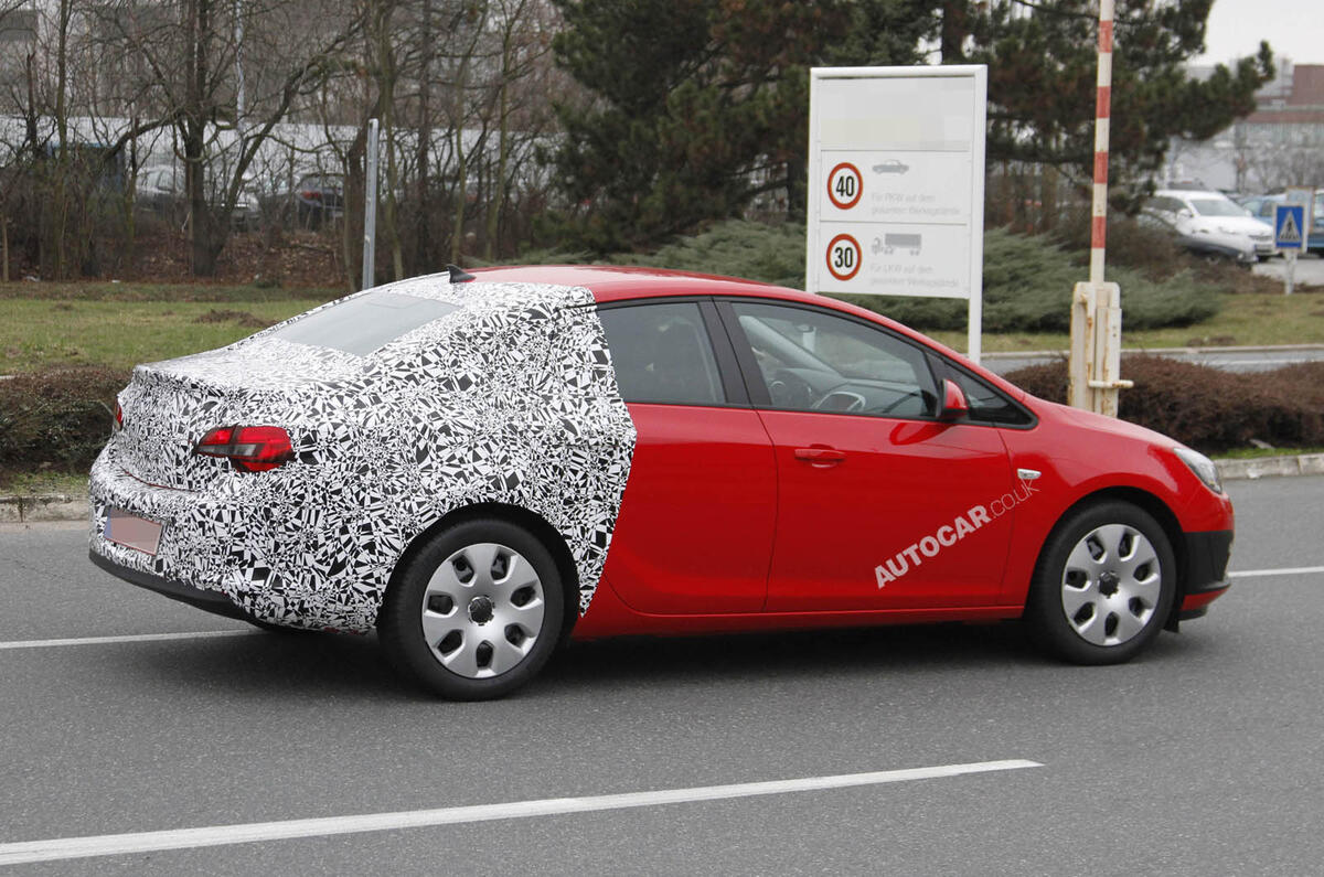 no title Vauxhall Astra saloon spied