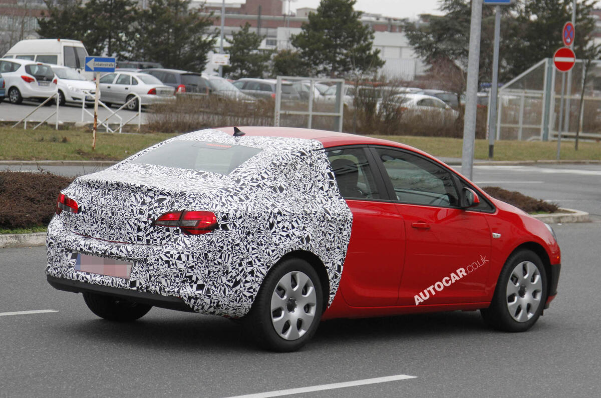 no title Vauxhall Astra saloon spied