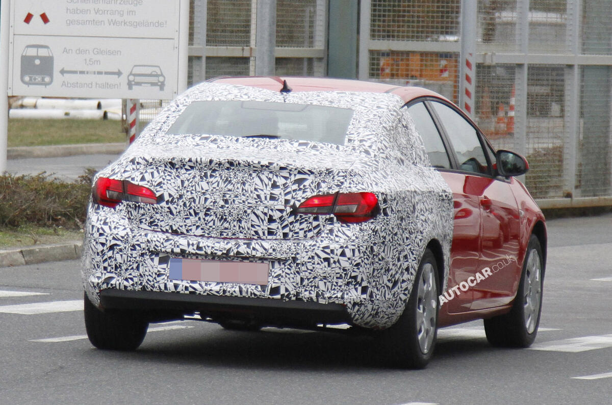 no title Vauxhall Astra saloon spied