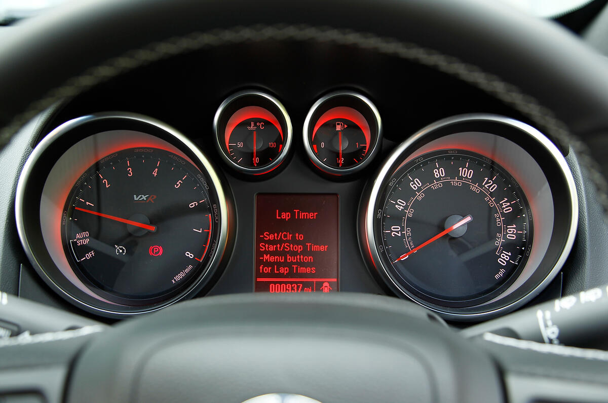 Vauxhall GTC VXR instrument cluster