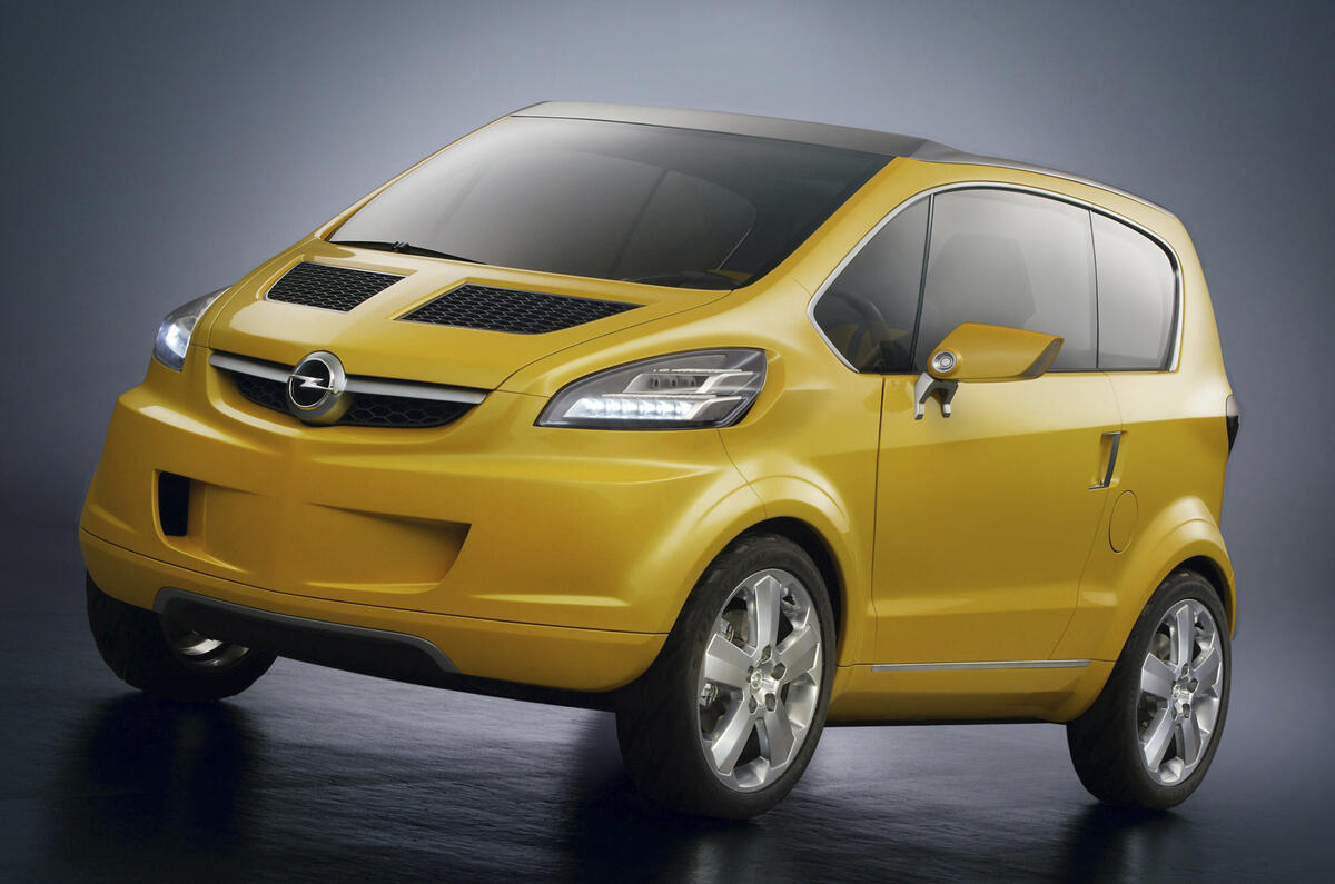 Vauxhall city car on track