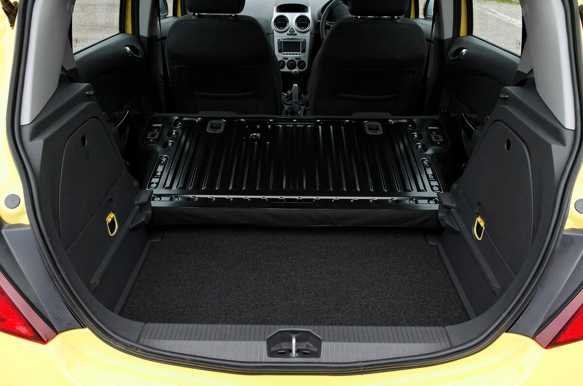 Corsa is as big as any of the new wave of superminis, inside and out. Boot is a decent size and seats fold easily Vauxhall Corsa boot space
