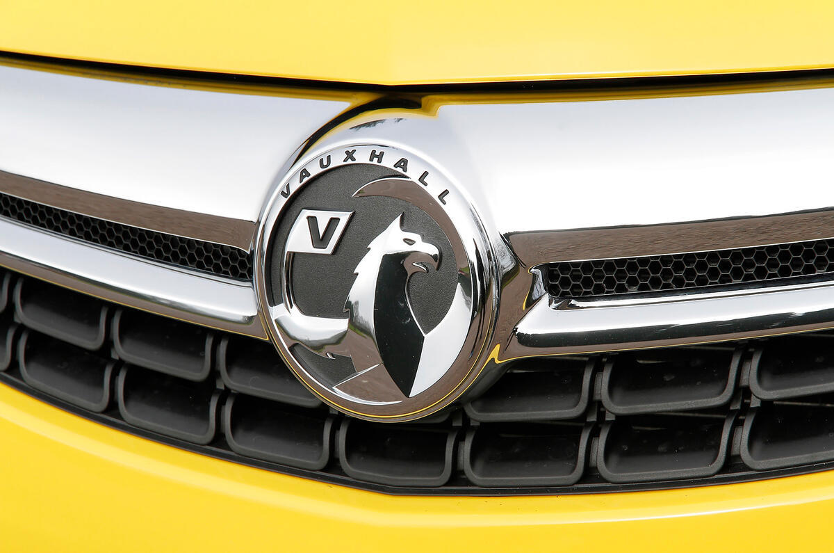Griffin logo and Corsa grille has been updated since the car's launch in 2006 Vauxhall badge