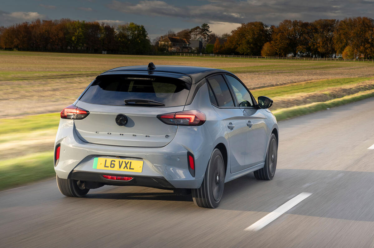 vauxhall corsa electric review 2023 03 tracking rear