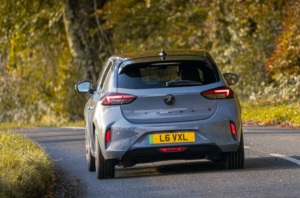 vauxhall corsa electric review 2023 23 cornering rear
