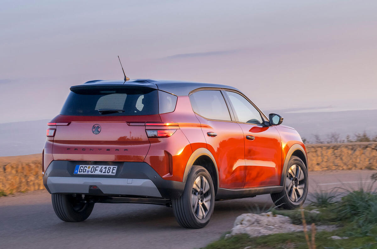 Vauxhall Frontera Electic review 2024 18 rear cornering Vauxhall Frontera Electic review 2024 18 rear cornering