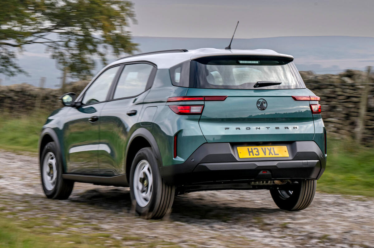 Vauxhall Frontera Hybrid rear quarter tracking