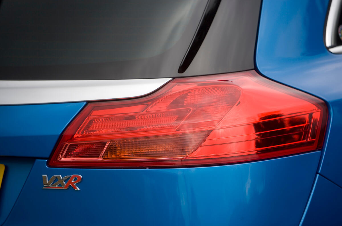The main light units are deliberately placed high up to avoid being damaged in slow-speed parking bumps Vauxhall Insignia VXR estate