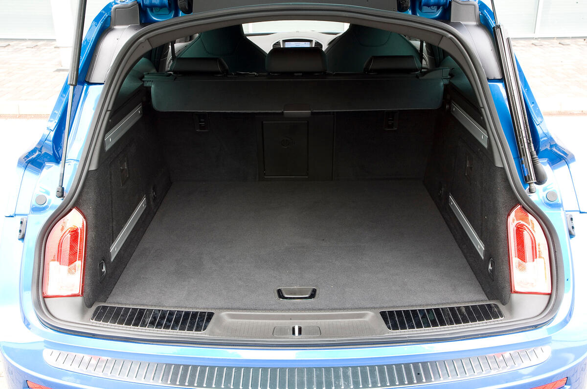 Boot space beats that of all premium rivals; it’s well shaped and the floor is flat Vauxhall Insignia VXR estate boot space