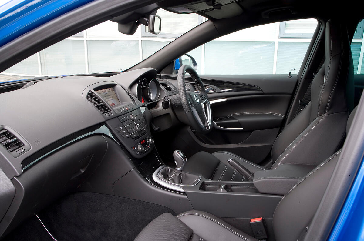 Excellent front seats support and cosset in equal measure, and are 15mm lower Vauxhall Insignia VXR interior