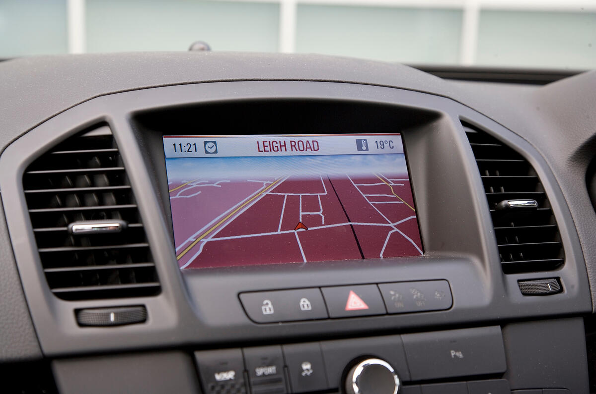 There's no touch screen, unlike in many rivals Vauxhall Insignia VXR infotainment system